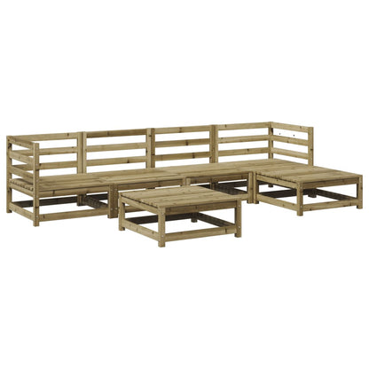 6-delige Loungeset geïmpregneerd grenenhout
