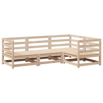 4-delige Loungeset massief grenenhout