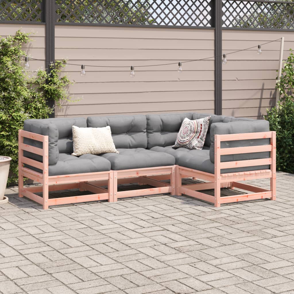 4-delige Loungeset massief douglas vurenhout