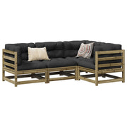 4-piece Lounge Set, pressure-treated pine