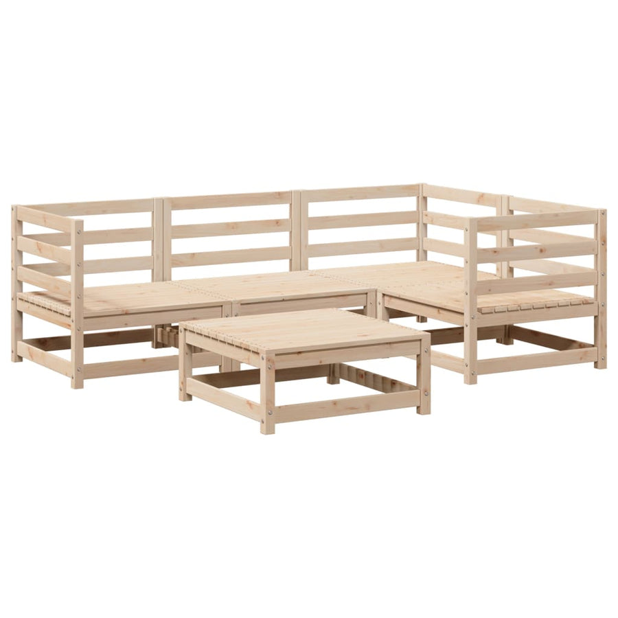 5-delige Loungeset massief grenenhout
