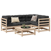 5-piece Solid Pine Wood Lounge Set