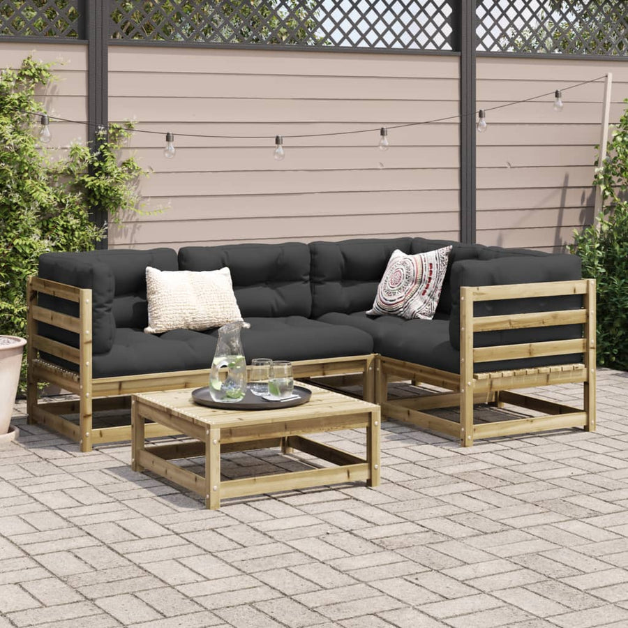 5-delige Loungeset geïmpregneerd grenenhout
