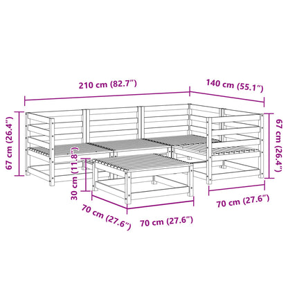 5-delige Loungeset geïmpregneerd grenenhout