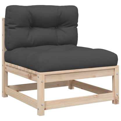 5-delige Loungeset met kussens massief grenenhout