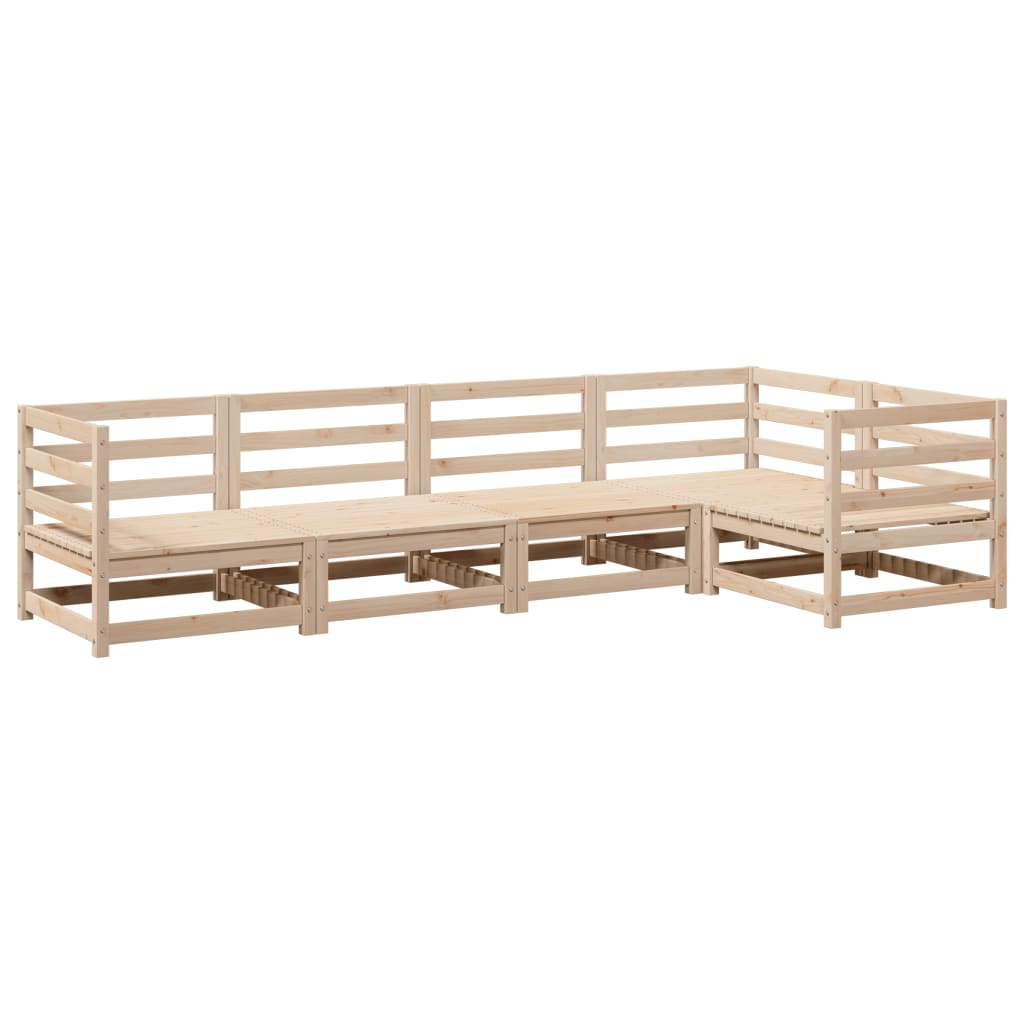 5-delige Loungeset massief grenenhout