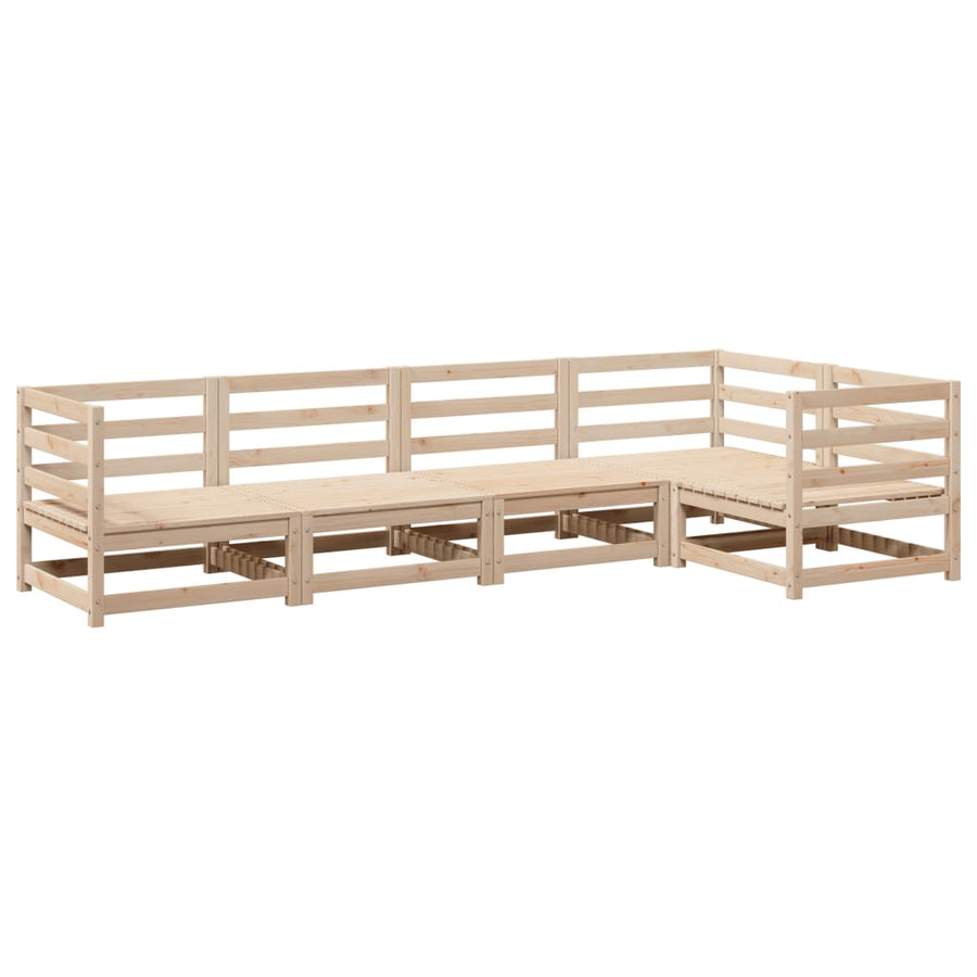 5-delige Loungeset massief grenenhout
