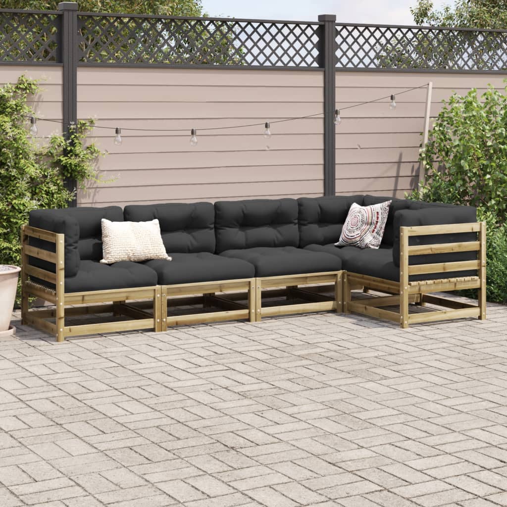 5-delige Loungeset geïmpregneerd grenenhout