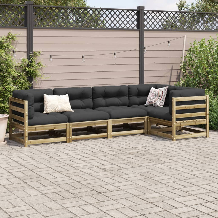 5-delige Loungeset geïmpregneerd grenenhout