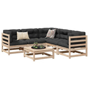 Loungeset 6-delig massief grenenhout