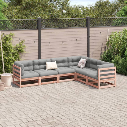 6-delige Loungeset massief douglas vurenhout