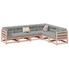 6-piece lounge set solid Douglas fir wood