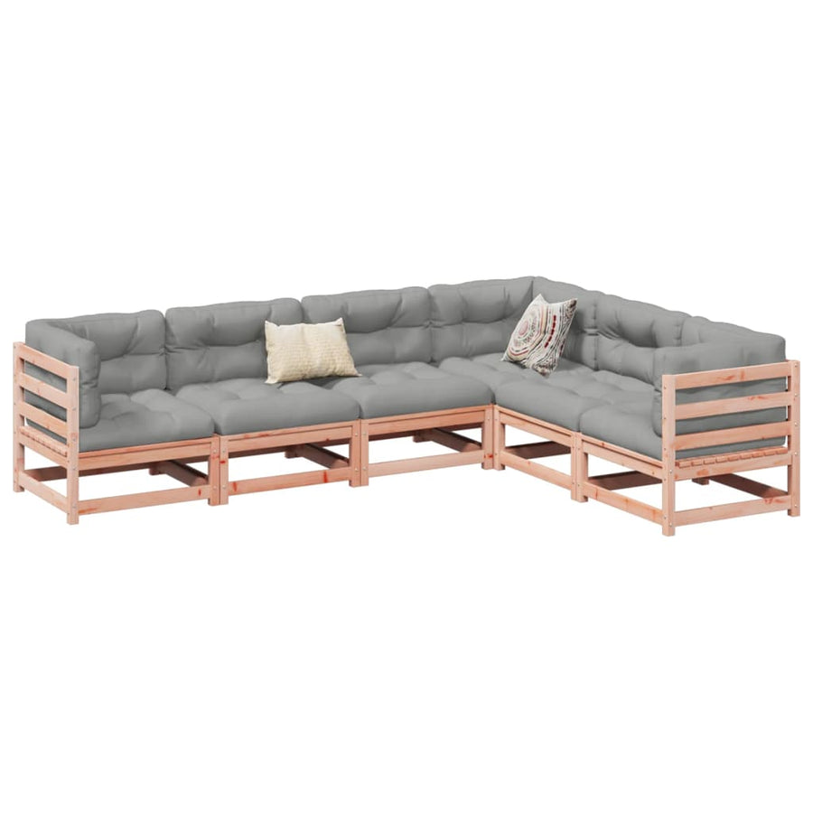 6-delige Loungeset massief douglas vurenhout