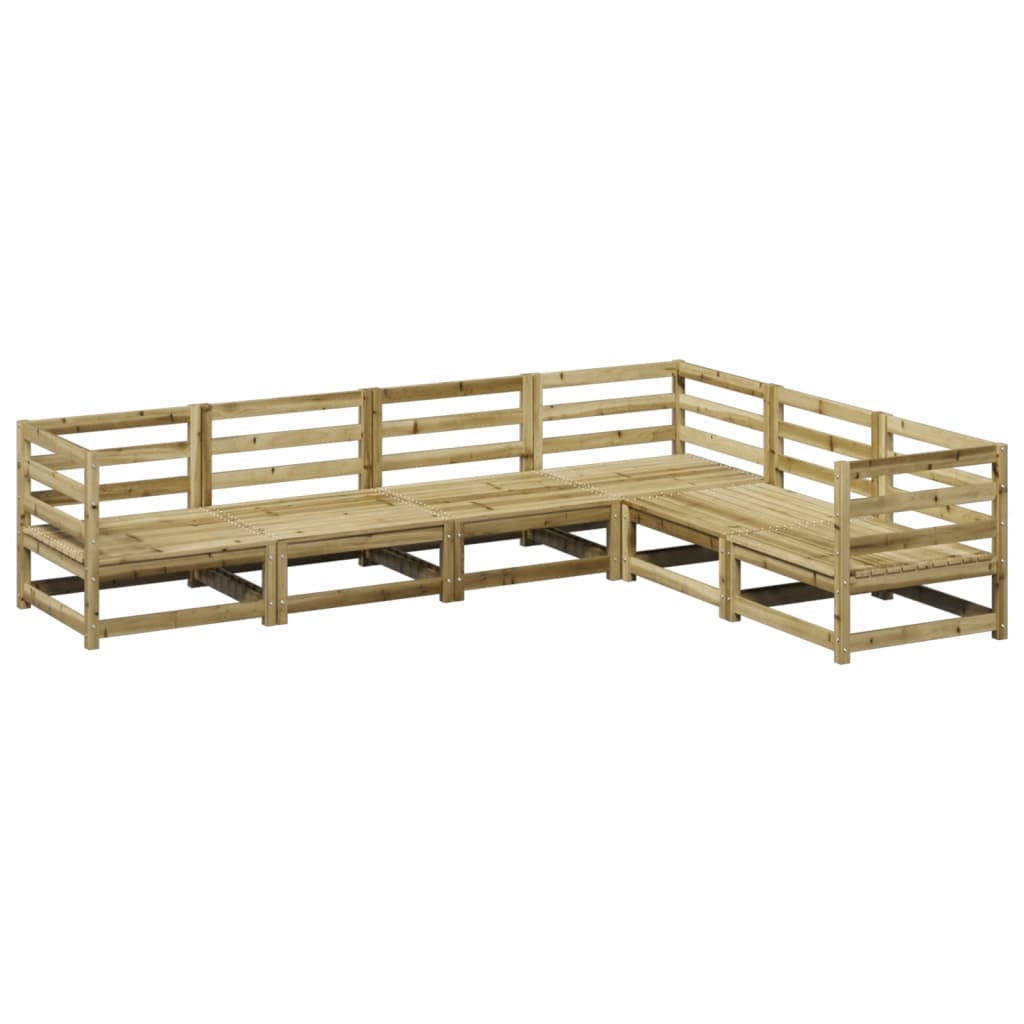6-delige Loungeset geïmpregneerd grenenhout