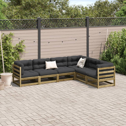 6-delige Loungeset geïmpregneerd grenenhout