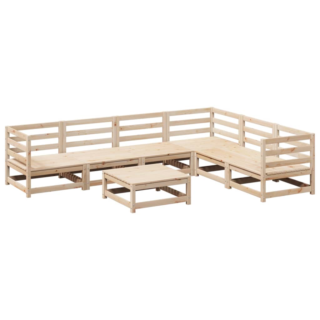 7-delige Loungeset massief grenenhout