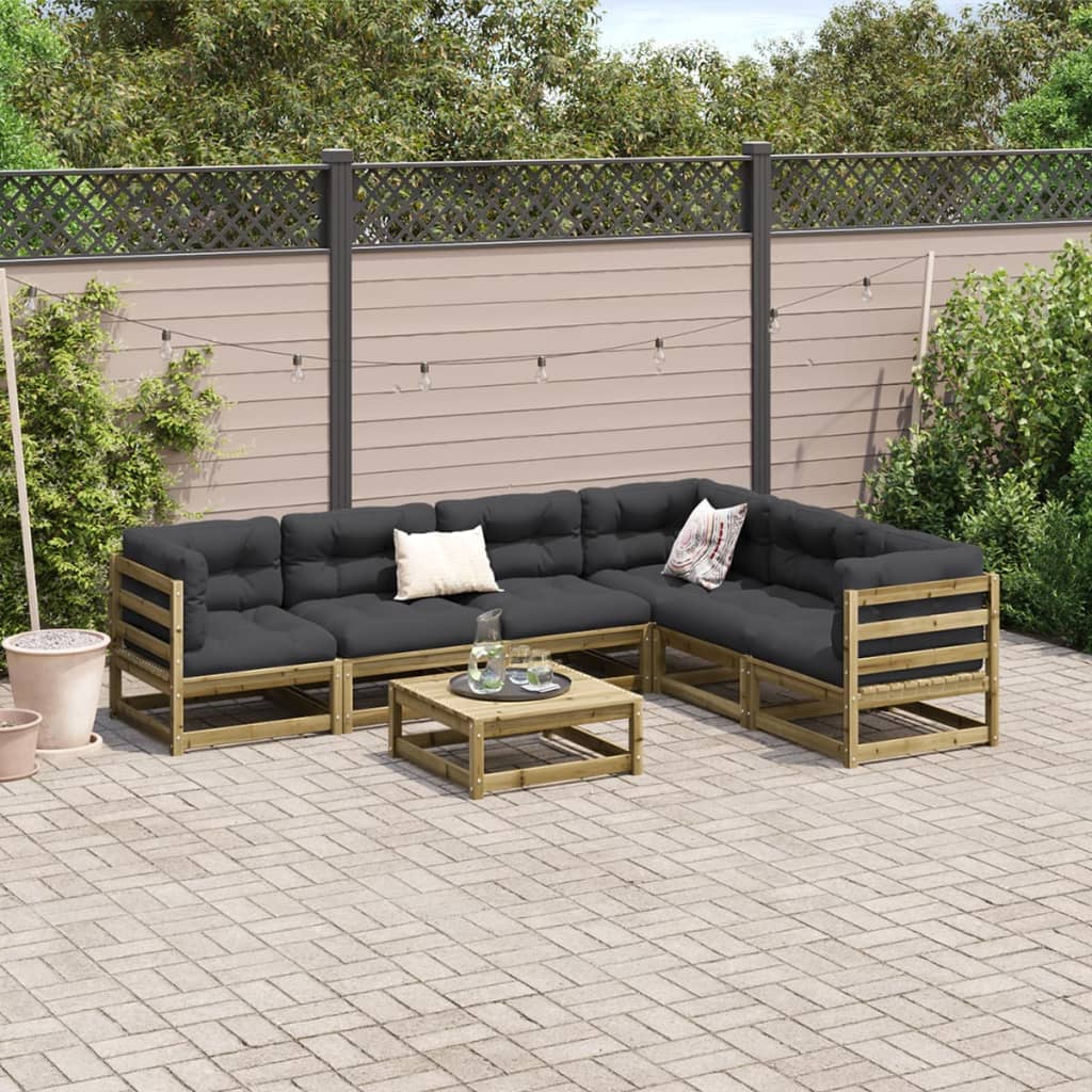 7-delige Loungeset geïmpregneerd grenenhout