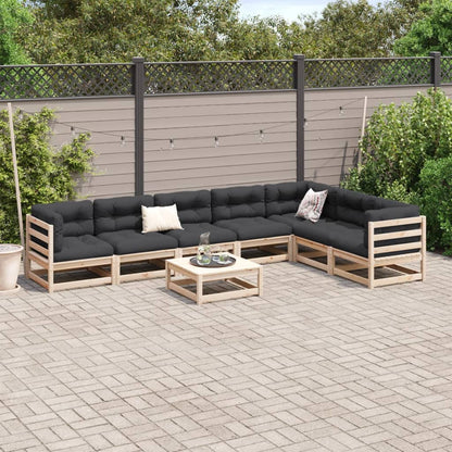 8-delige Loungeset massief grenenhout