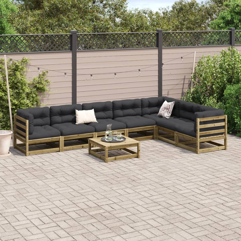 8-delige Loungeset geïmpregneerd grenenhout
