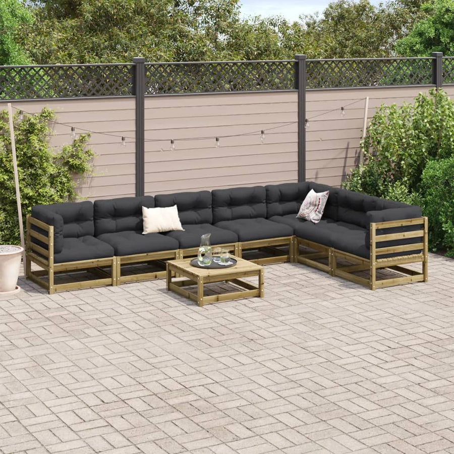 8-delige Loungeset geïmpregneerd grenenhout