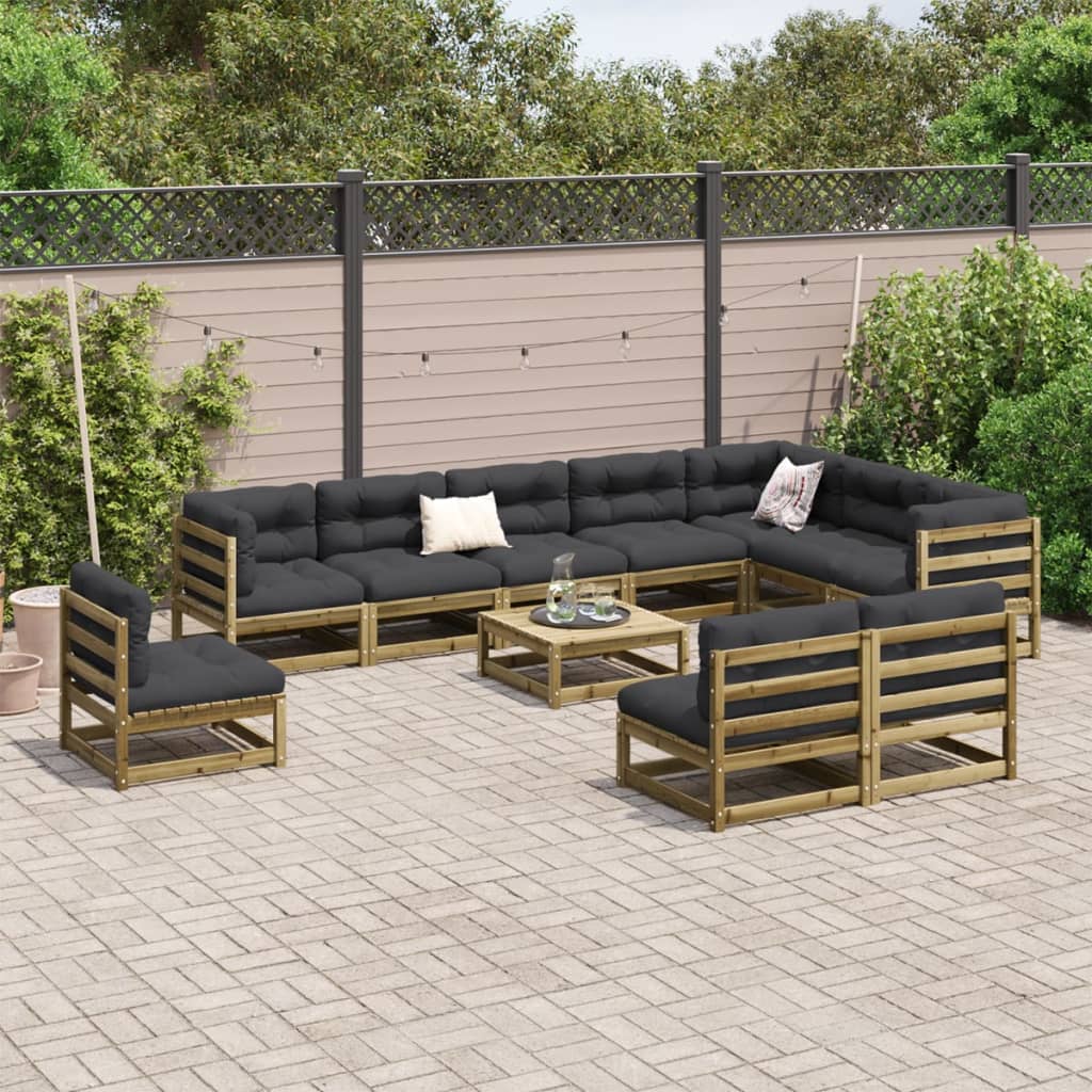 11-delige Loungeset geïmpregneerd grenenhout