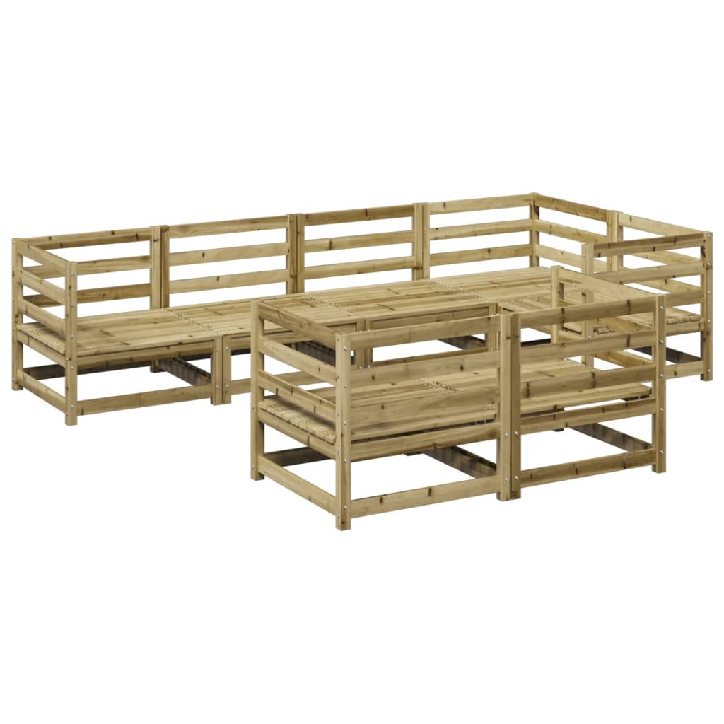 7-delige Loungeset geïmpregneerd grenenhout