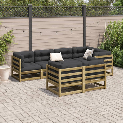 7-delige Loungeset geïmpregneerd grenenhout