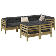 Loungeset 7-delig geïmpregneerd grenenhout