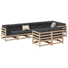 8-delige Loungeset massief grenenhout