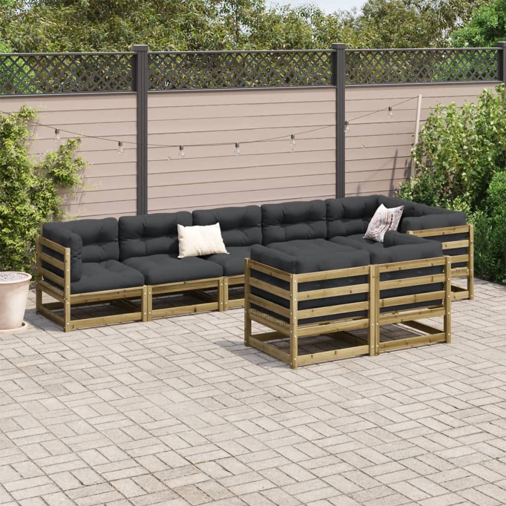 8-delige Loungeset geïmpregneerd grenenhout