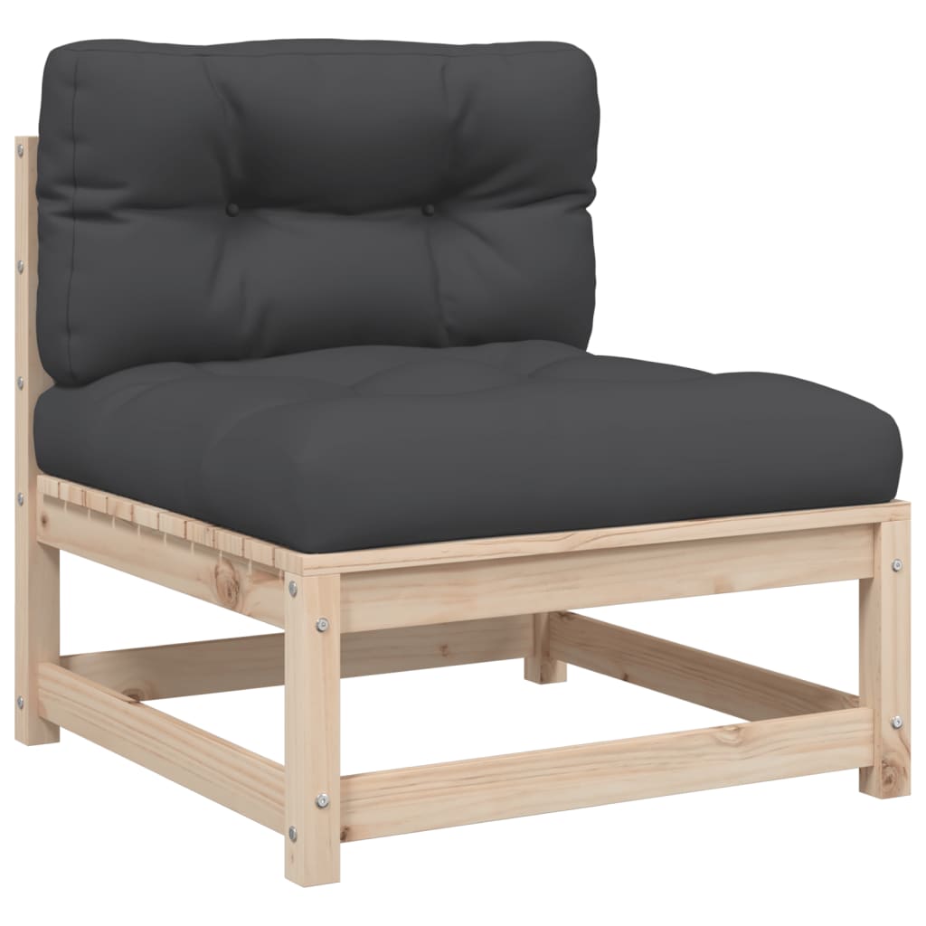 8-delige Loungeset met kussens massief grenenhout