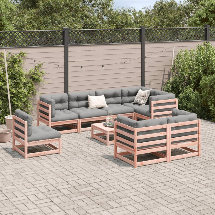 9-delige Loungeset massief douglas vurenhout