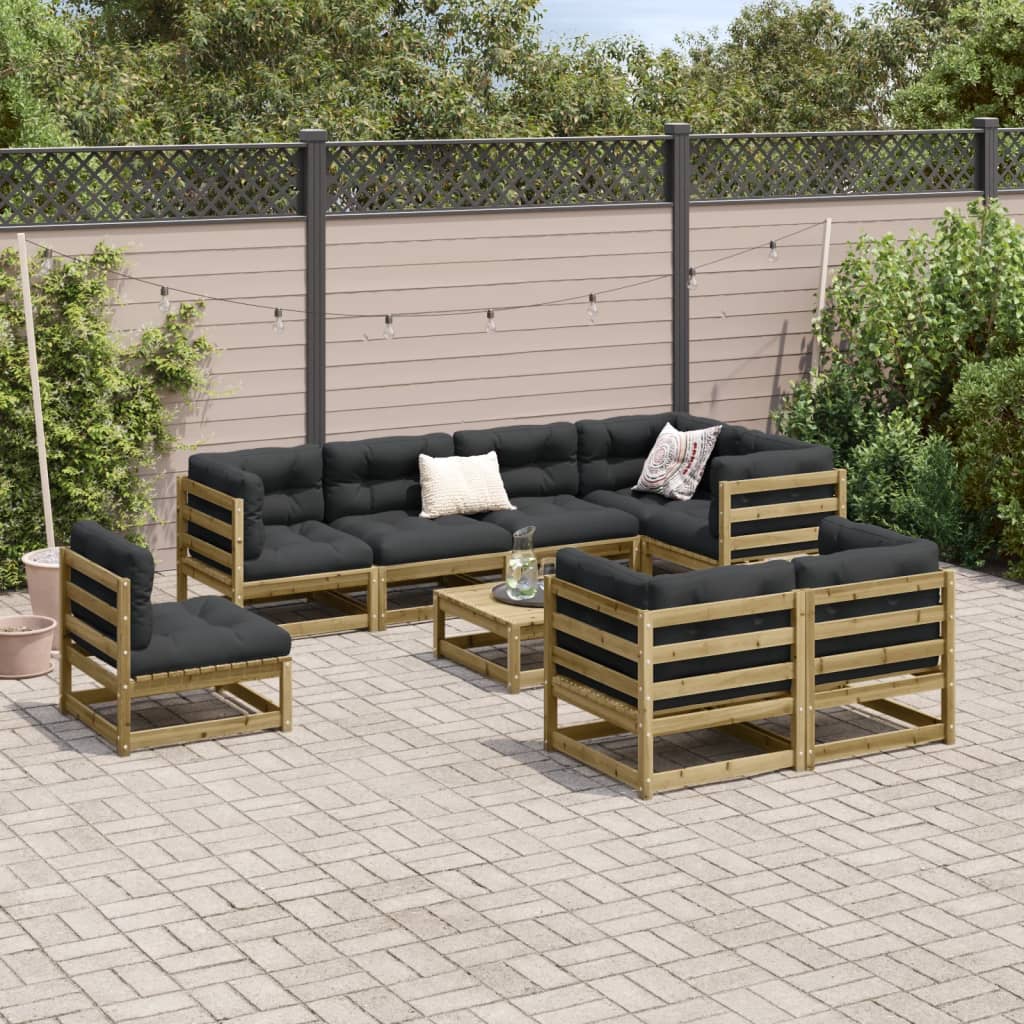9-delige Loungeset geïmpregneerd grenenhout