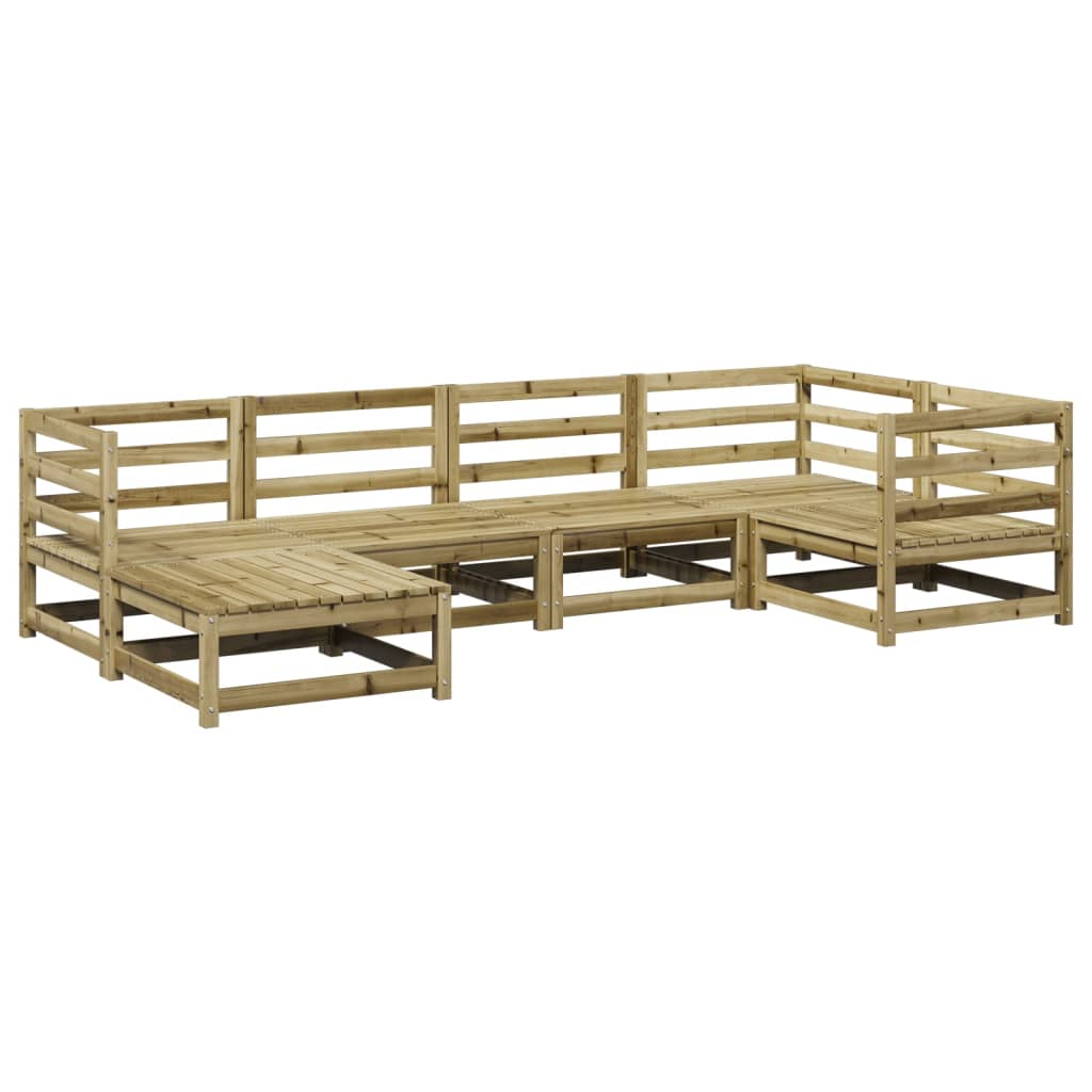 6-delige Loungeset geïmpregneerd grenenhout