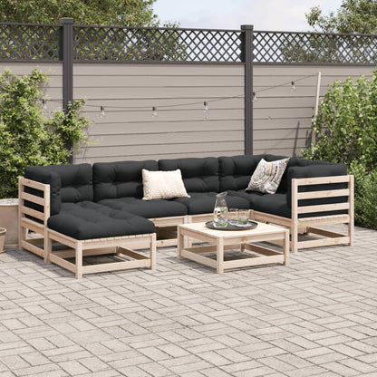 7-delige Loungeset massief grenenhout