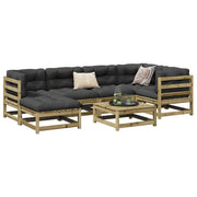 Loungeset 7-delig geïmpregneerd grenenhout