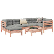 Loungeset 7-delig massief douglas vurenhout grijs
