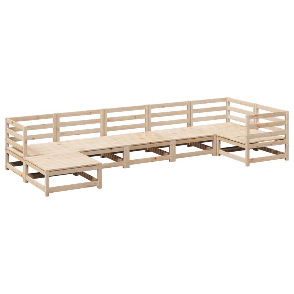 7-delige Loungeset massief grenenhout