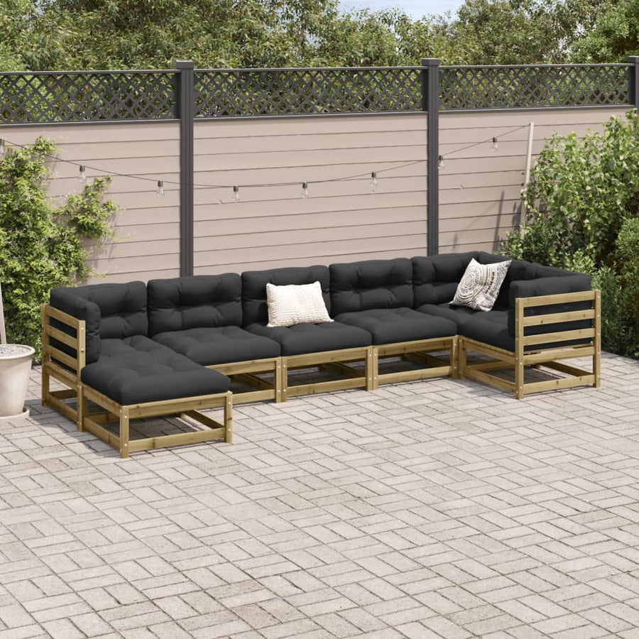 7-delige Loungeset geïmpregneerd grenenhout