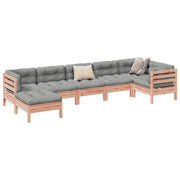 Loungeset 7-delig massief douglas vurenhout grijs