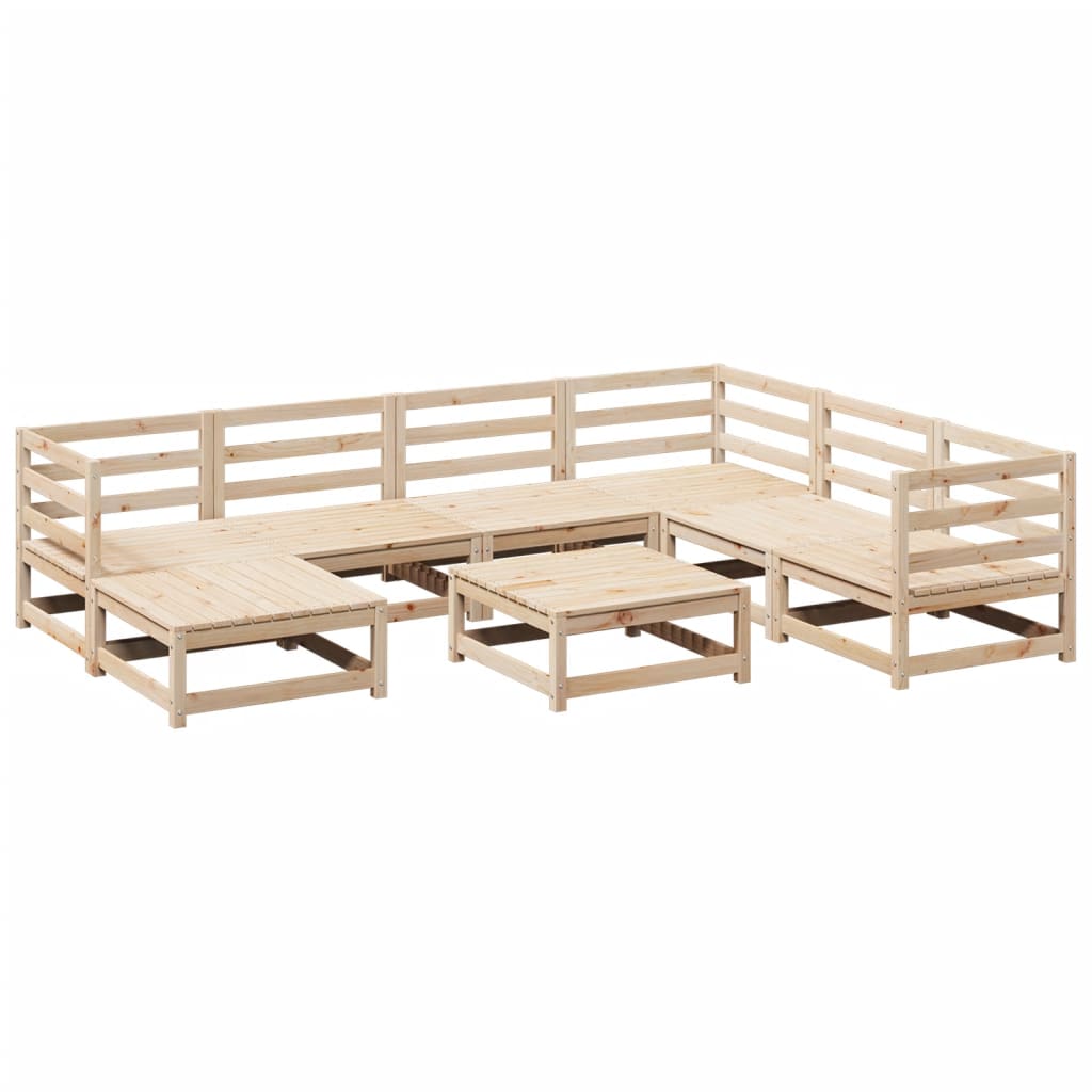 8-delige Loungeset massief grenenhout