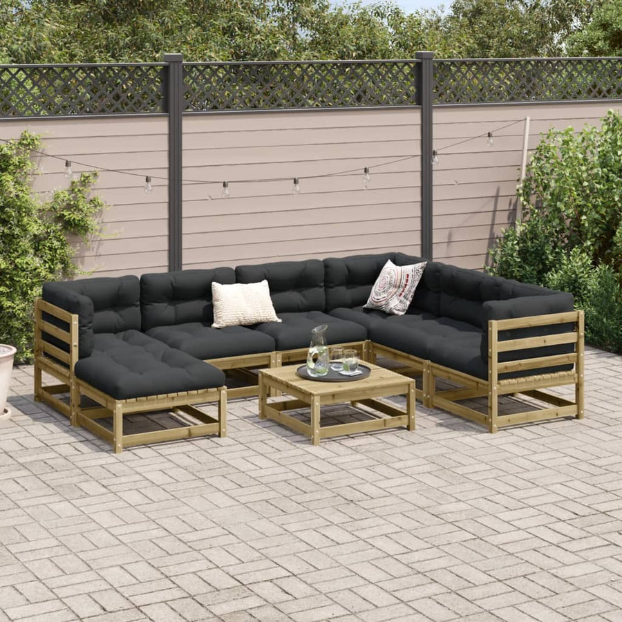 8-delige Loungeset geïmpregneerd grenenhout
