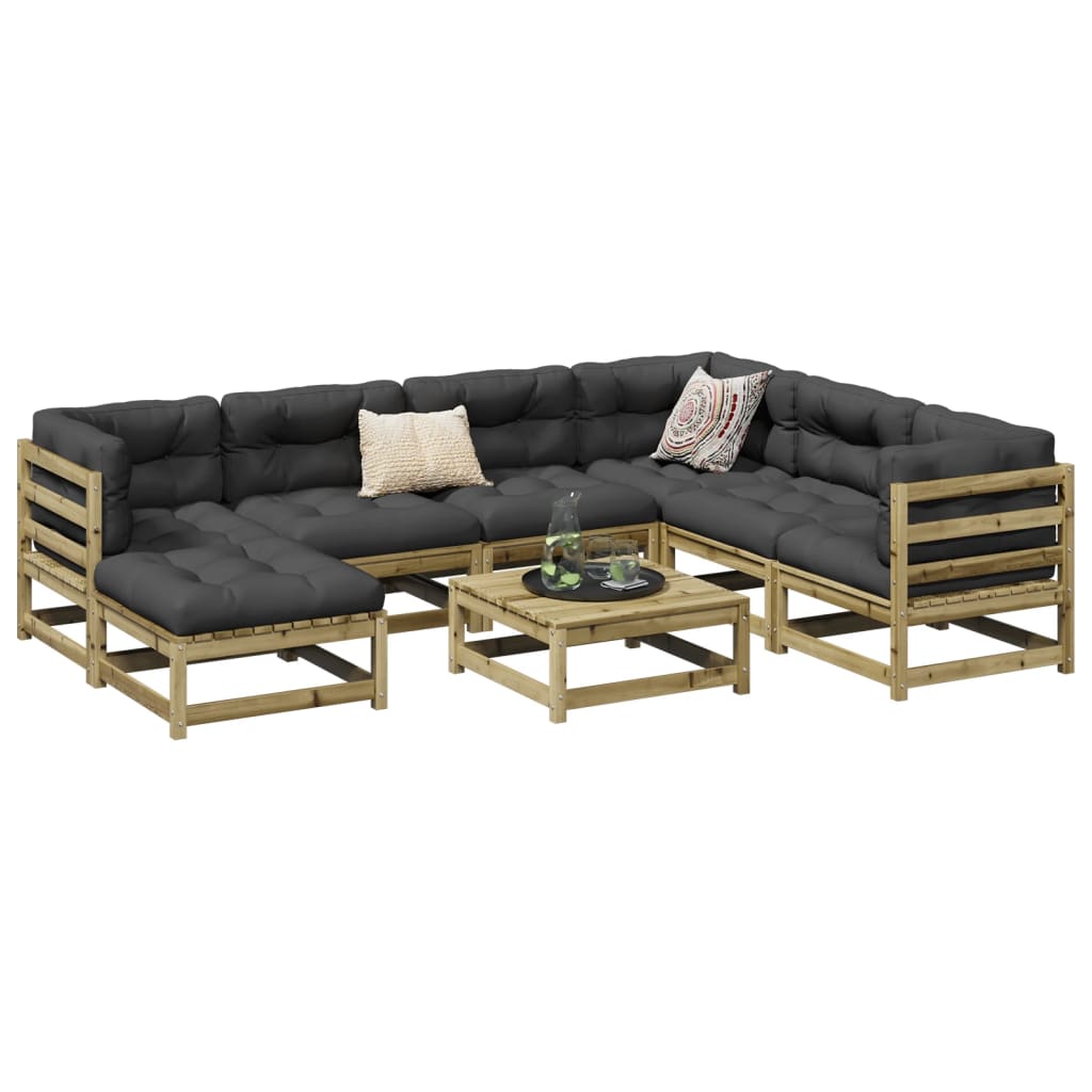 8-delige Loungeset geïmpregneerd grenenhout