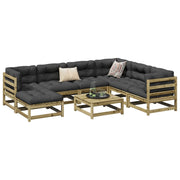 Loungeset 8-delig geïmpregneerd grenenhout