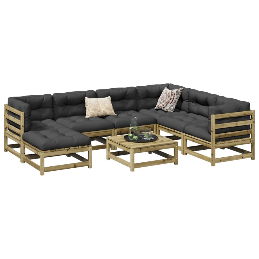8-delige Loungeset geïmpregneerd grenenhout