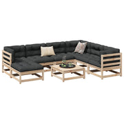 Loungeset 8-delig massief grenenhout