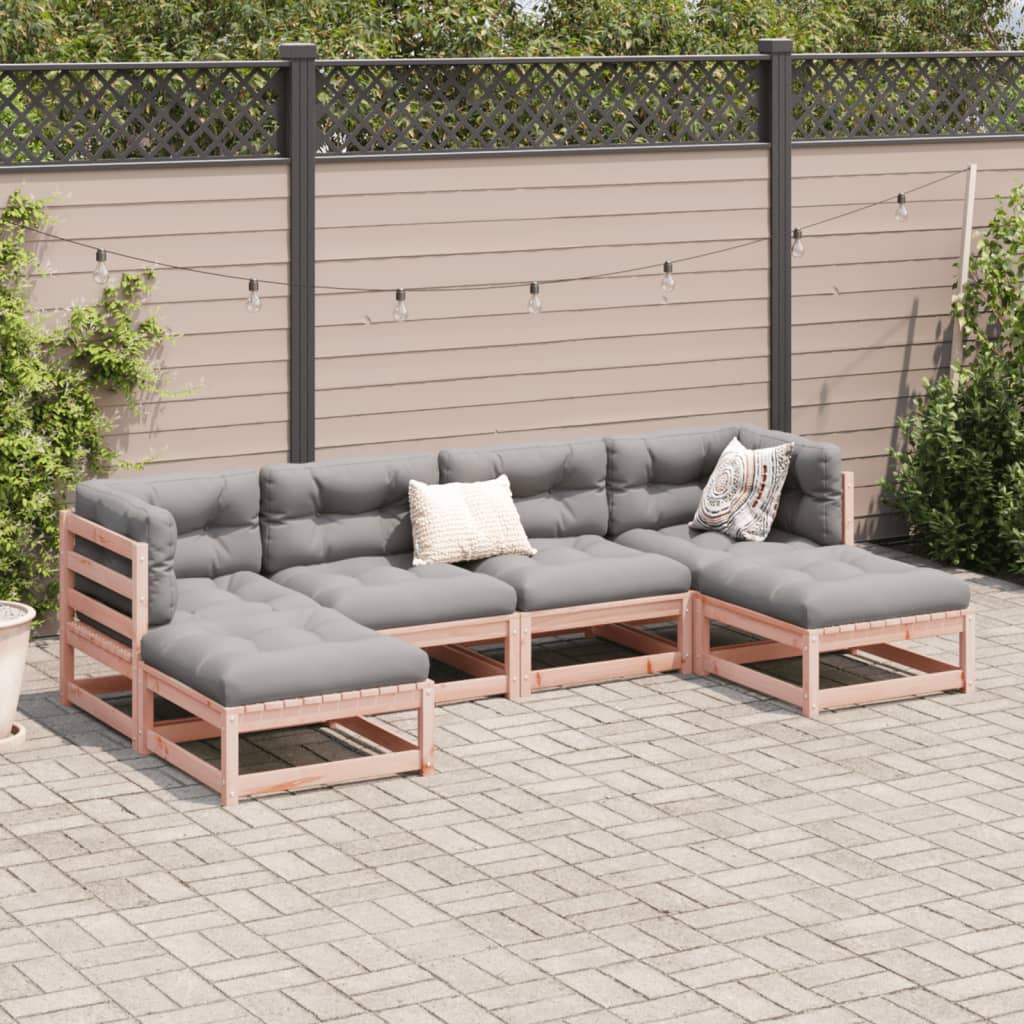 6-delige Loungeset massief douglas vurenhout