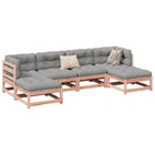 6-piece lounge set solid Douglas fir wood