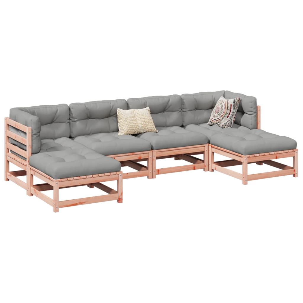 6-delige Loungeset massief douglas vurenhout