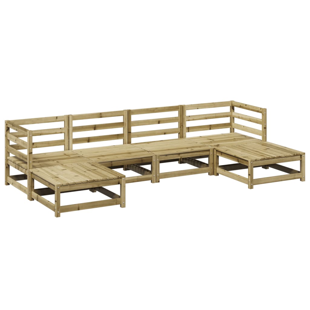 6-delige Loungeset geïmpregneerd grenenhout